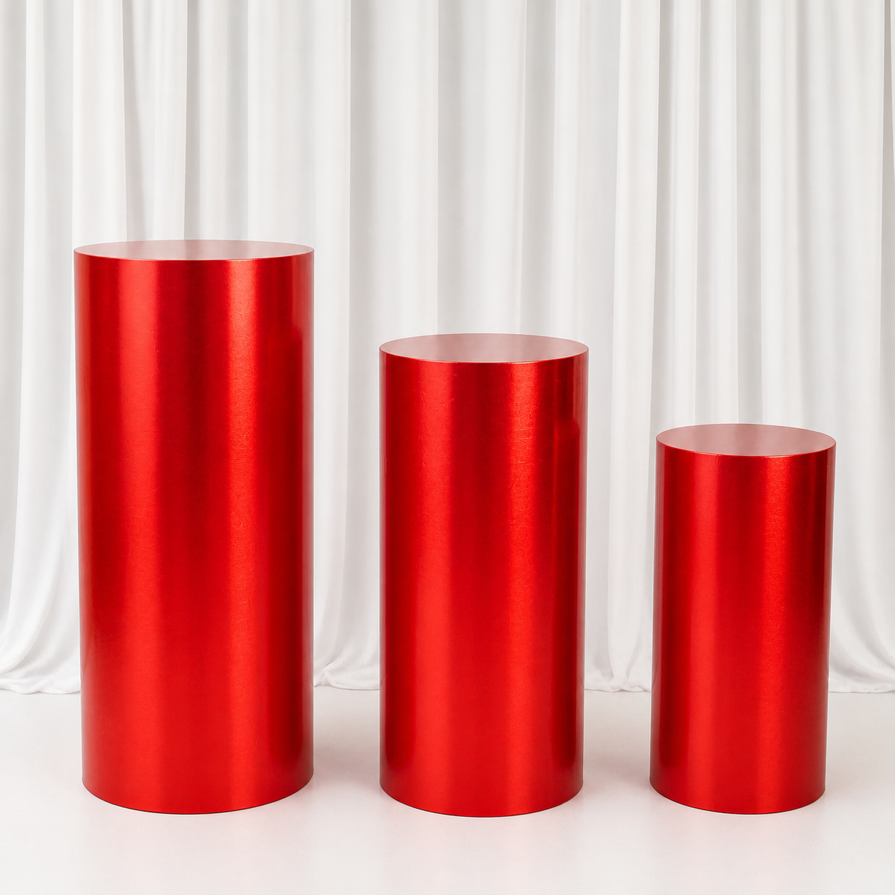 Location - Colonnes cylindriques par 3 Rouge (housse de protection)