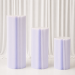 Location - Colonnes cylindriques pliables blanches par 3 [COLCYPLIBLX3]