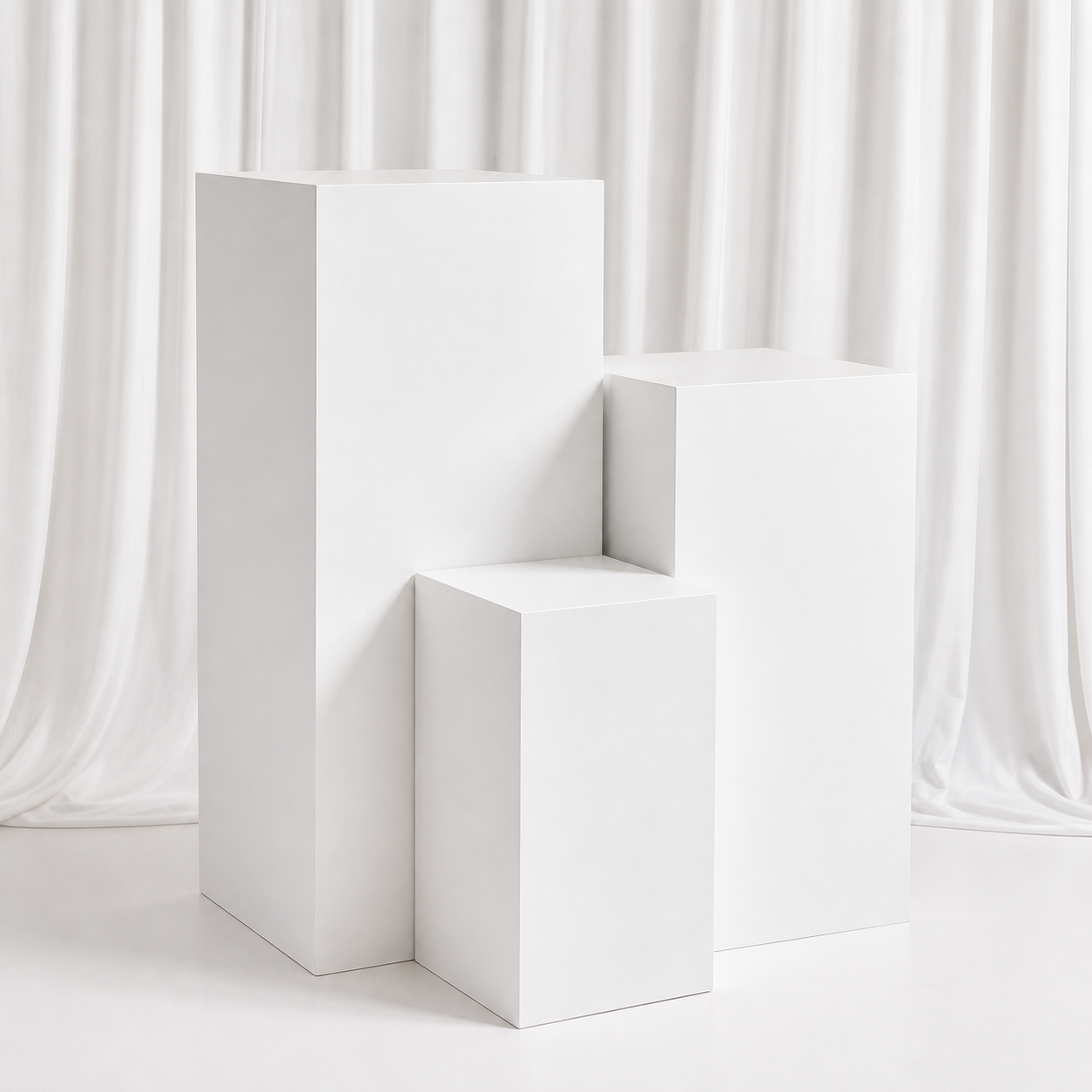 Location - Podium colonne blanc par 3 [PODCOLX3]