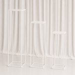 Location - Lot de 3 sellettes en Métal de couleur Blanche carrée [SELRECBLX3]
