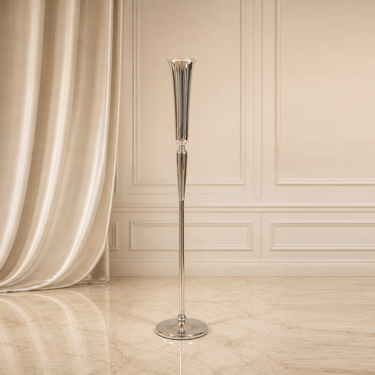 Location - Colonne Florale Argent 120 cm [COFLA120]