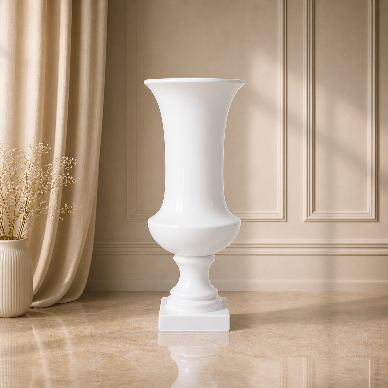 Location - Vase Médicis Blanc 90 cm [VSMEDB90]