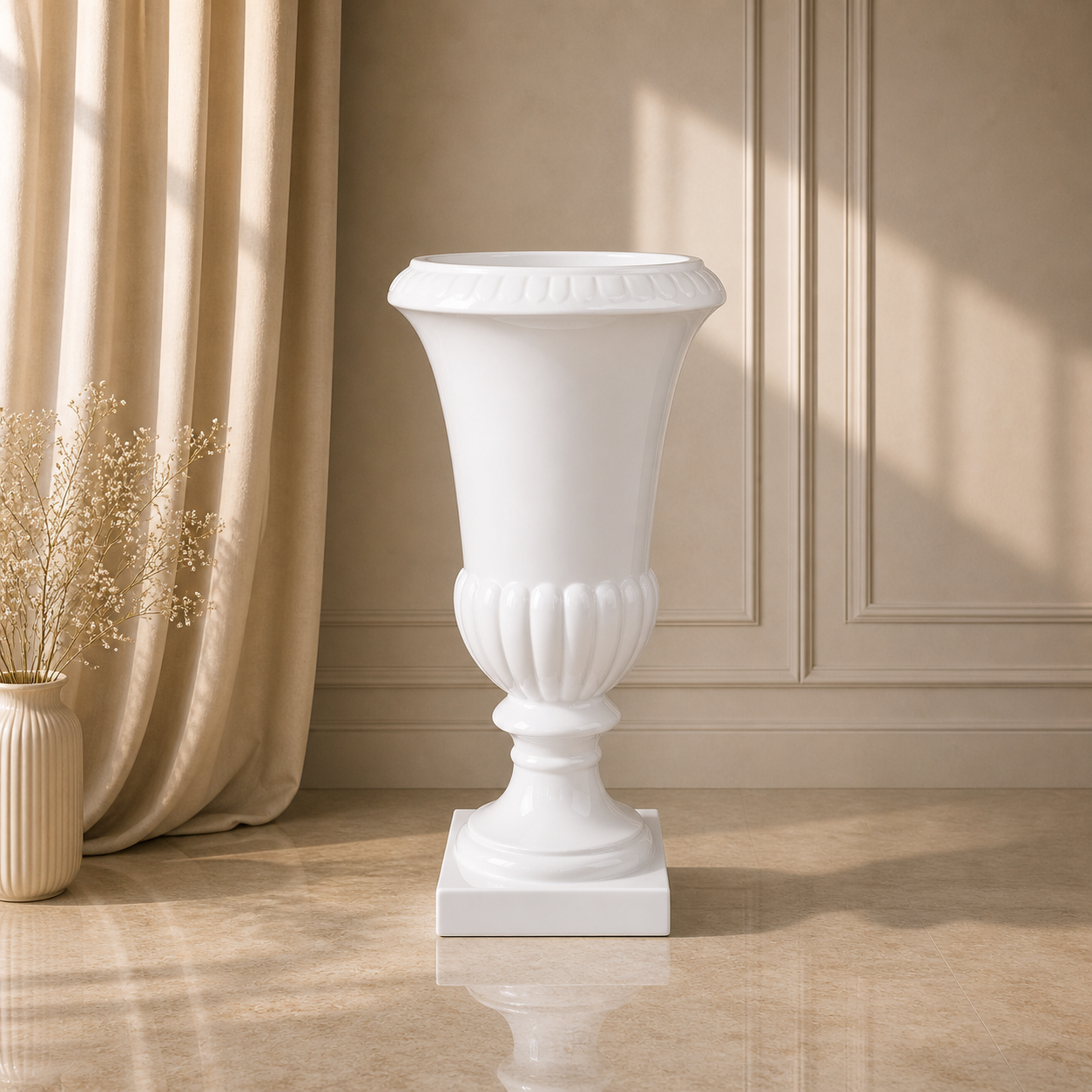 Location - Vase Médicis Classique Blanc 90 cm [VSMCB90]