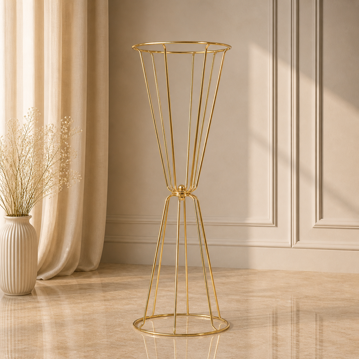 Location - Vase Trompette Or 60 cm [VSTRPO60]