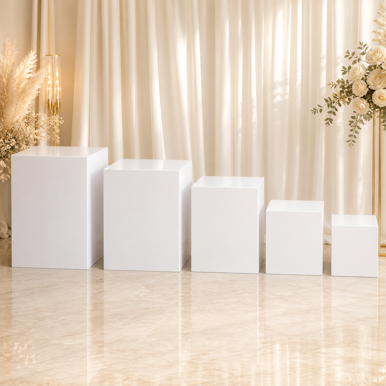Location - Support pour buffet premium blanc - lot de 5