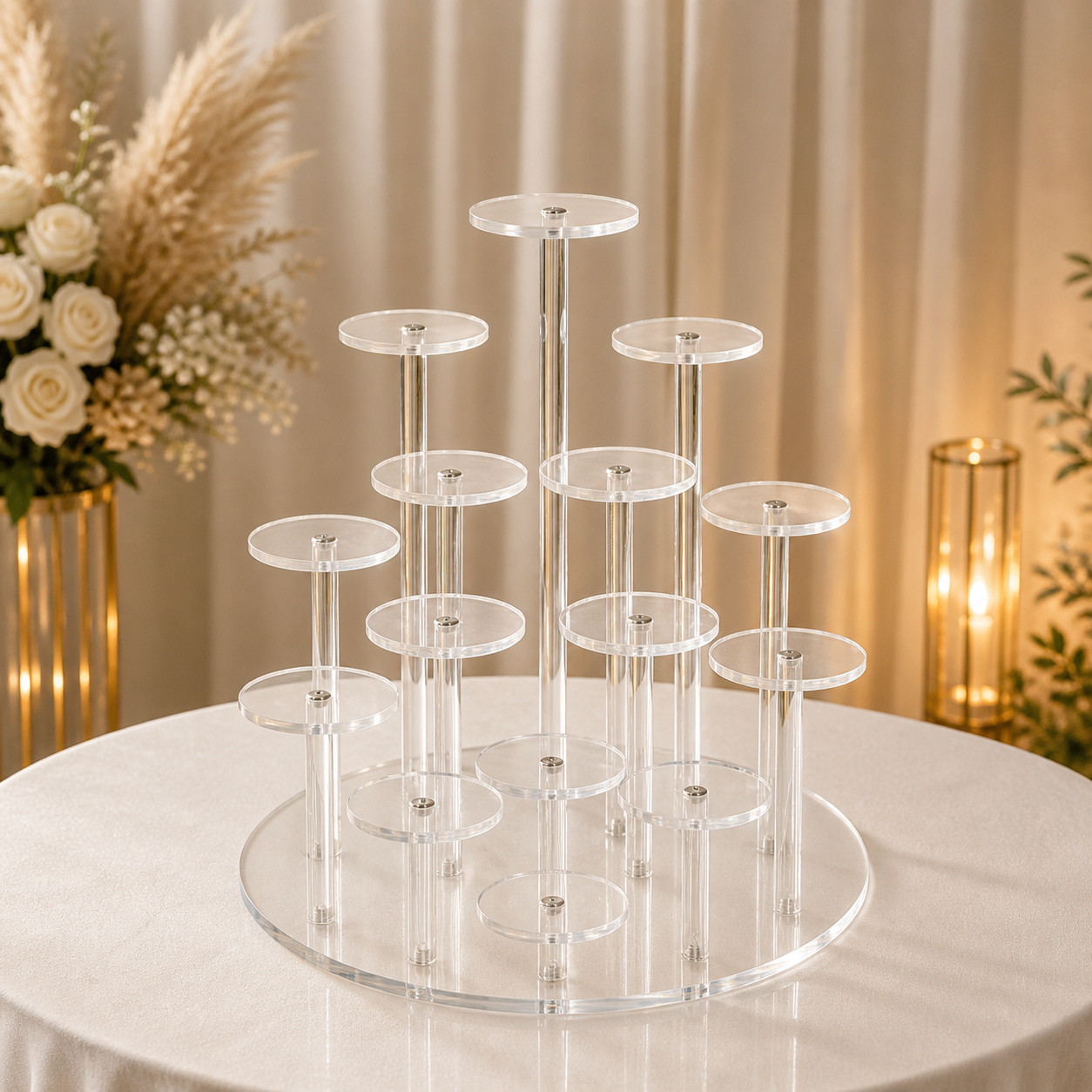 Location - Présentoir acrylique pour cupcake Rehausser buffet 15 pieces