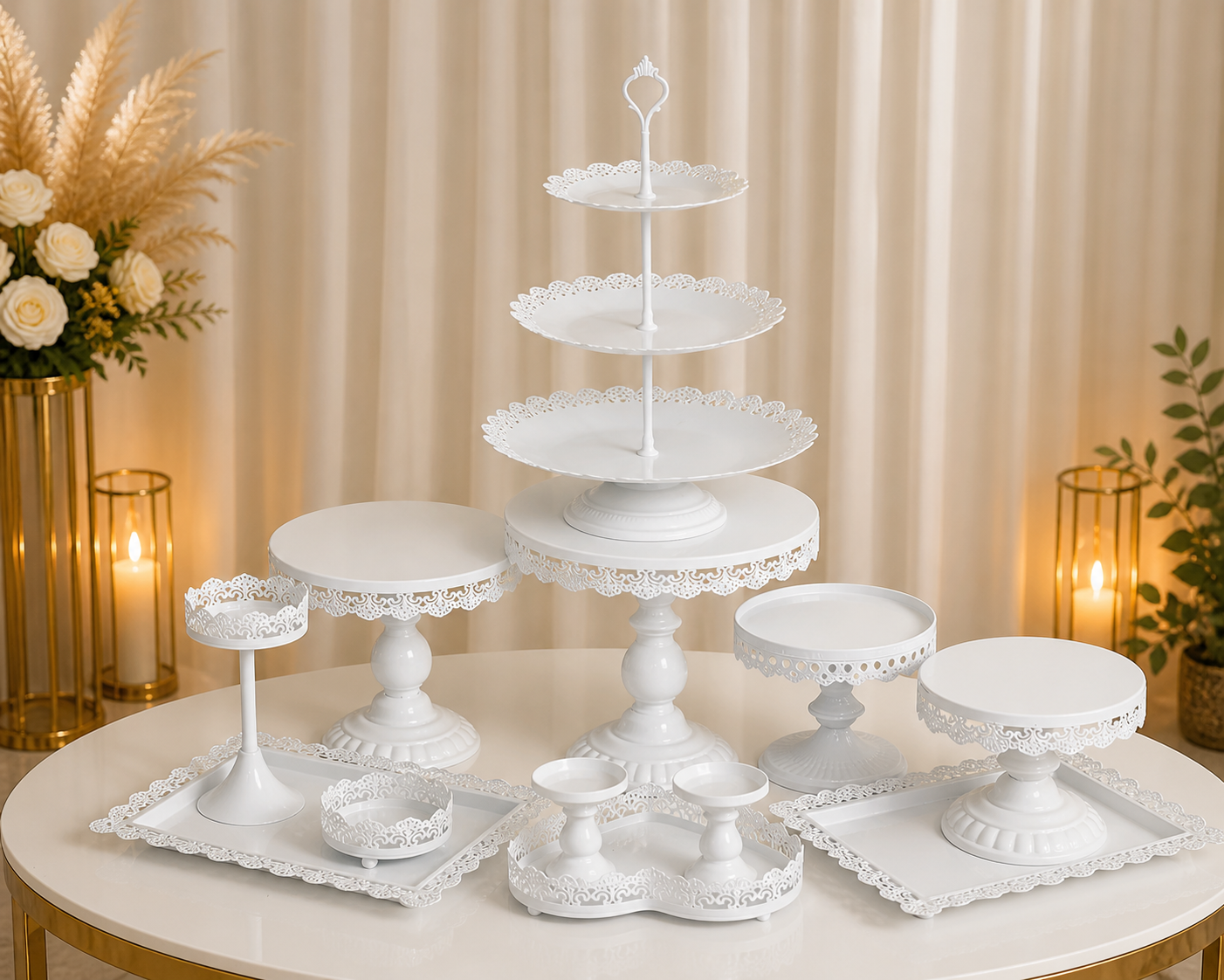 Location - Set présentoirs blancs 9 pièces