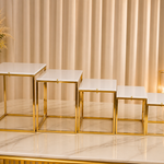 Location - Support pour buffet premium orné blanc - lot de 5