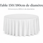 Location - Nappe Table ronde unie 280cm - blanche [NAROUN280BLA]