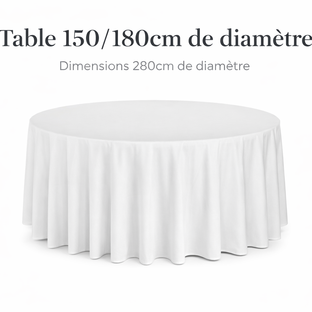 Location - Nappe Table ronde unie 280cm - blanche [NAROUN280BLA]