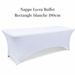Location - Nappe Lycra Buffet Rectangle blanche 180cm [NALYBURE180BLA]