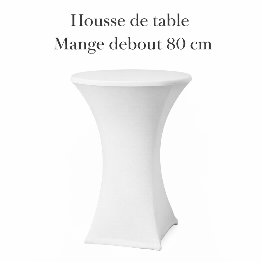 Location - Housse de table Mange debout 80 cm [HOMADE80BLA]