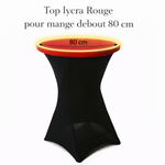 Location - Top lycra Rouge pour mange debout 80 cm [TOPMADE80ROU]