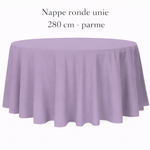Location - Nappe ronde unie 280 cm - parme [NAUNRO280PAR]