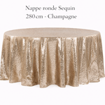 Location - Nappe ronde Sequin 280 cm - Champagne [NASEQRO280CHAM]