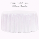 Location - Nappe ronde Sequin 280 cm - Blanche [NASEQRO280BLA]