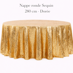 Location - Nappe ronde Sequin 280 cm - Dorée [NASEQRO280OR]