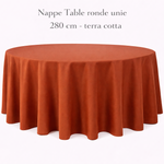 Location - Nappe Table ronde unie 280 cm - terra cotta [NAUNRO280TERCO]
