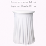 Location - Housse de mange debout juponnée blanche 80 cm [HOMADEJUP80BLA]