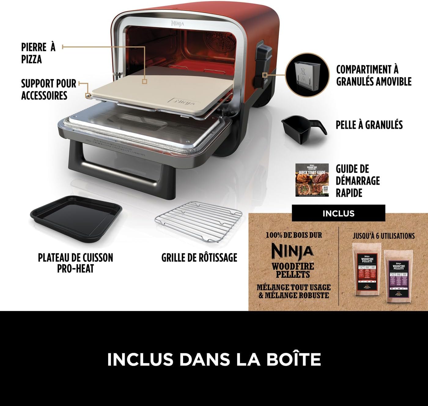 Location - Four à pizza extérieur électrique 8-en-1 - Ninja Woodfire
