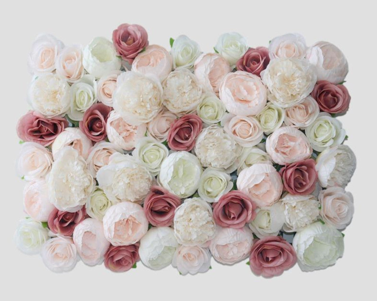 Location - Mur de Fleurs blanc rouge et rose 180cm x 160cm
