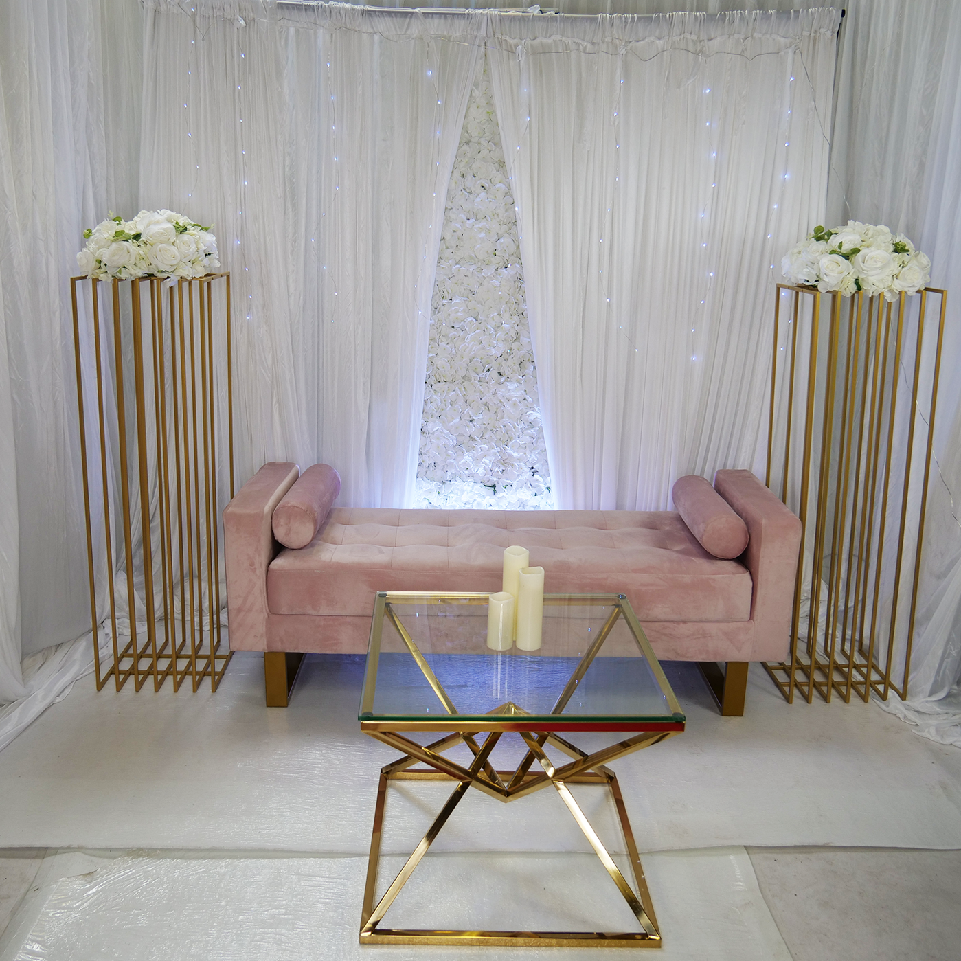 Location - [Coin Marié] Sofa Rose de Riyad - Rubis