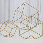 Location - Lot de 3 Vases Géométriques Or [LTGEOO3]