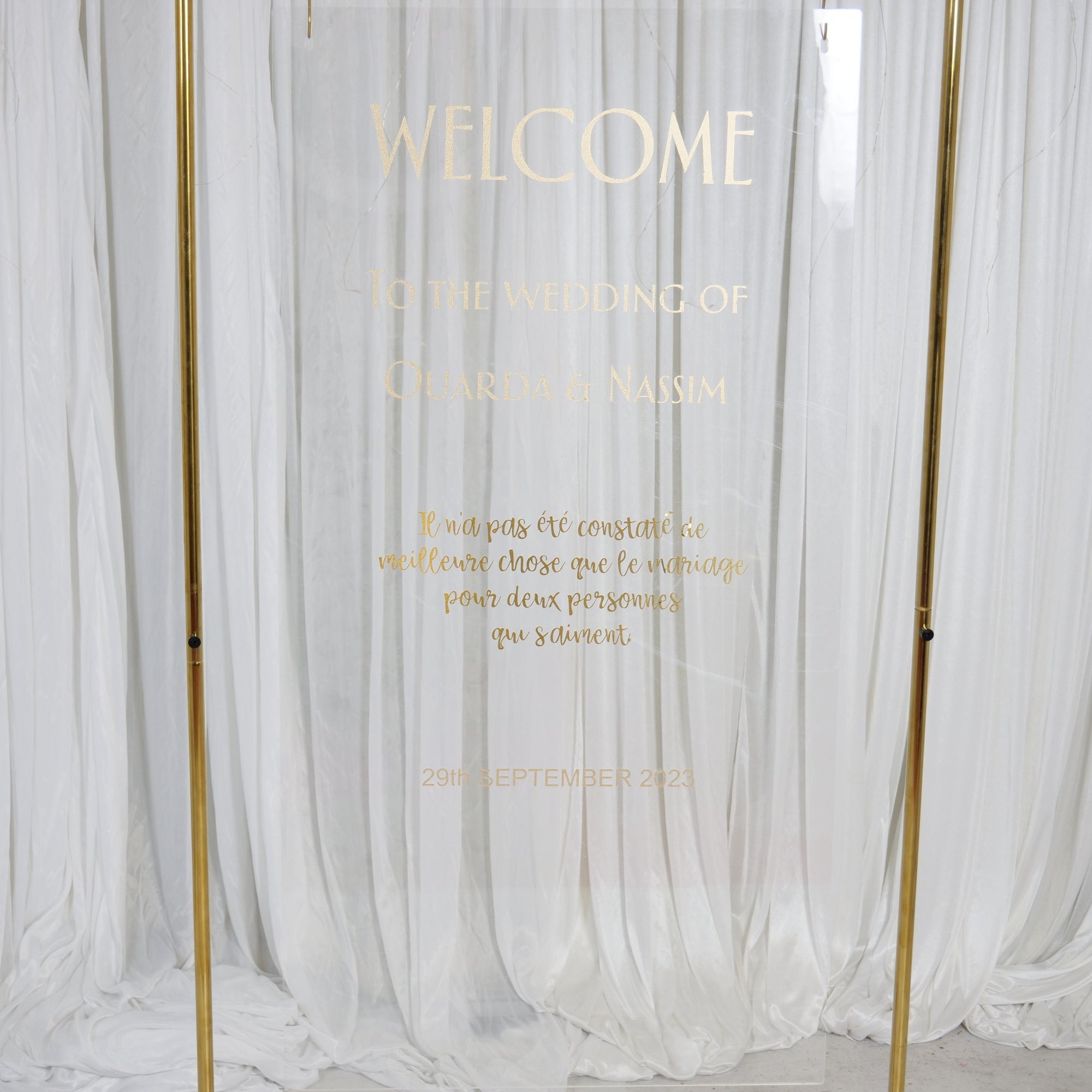 Location - Panneau de bienvenue arrondi