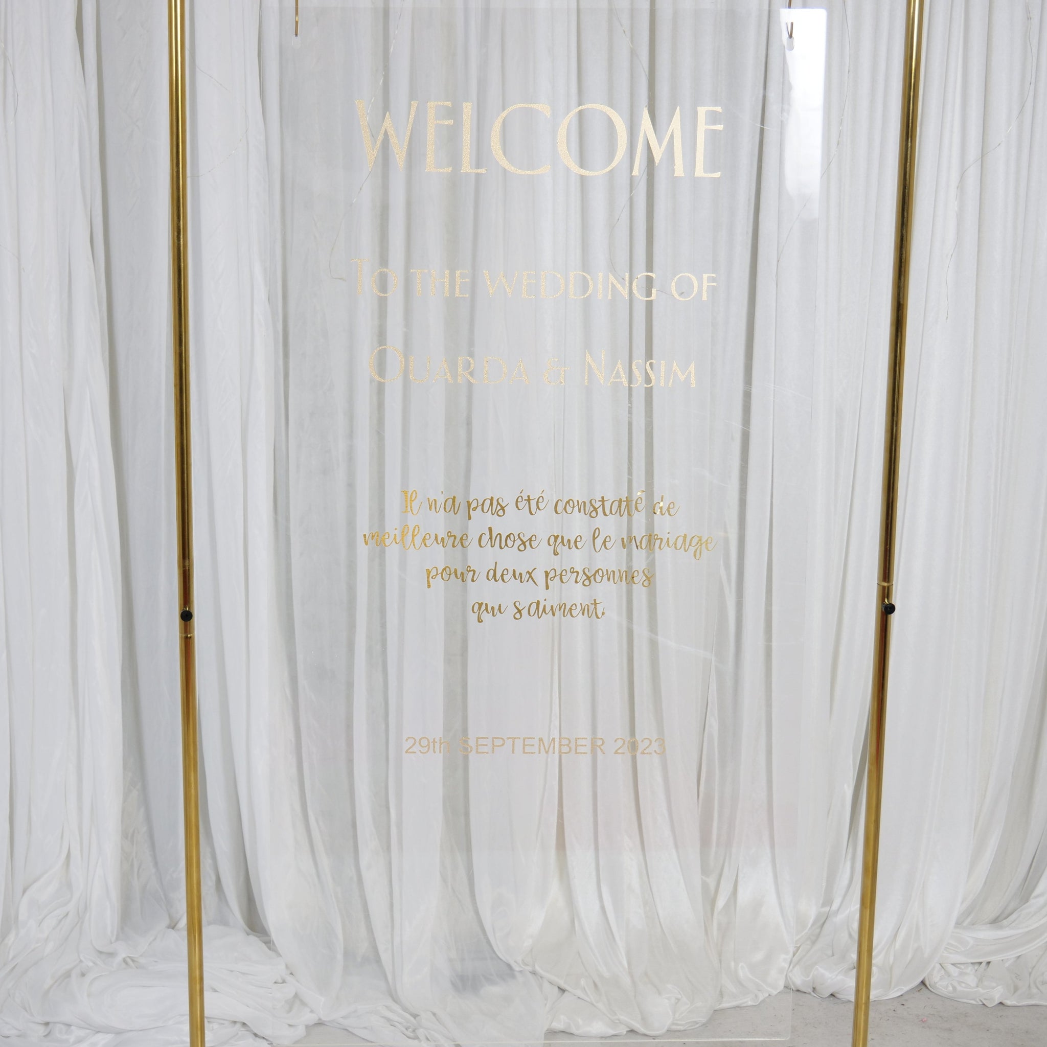 Location - Panneau de bienvenue arrondi