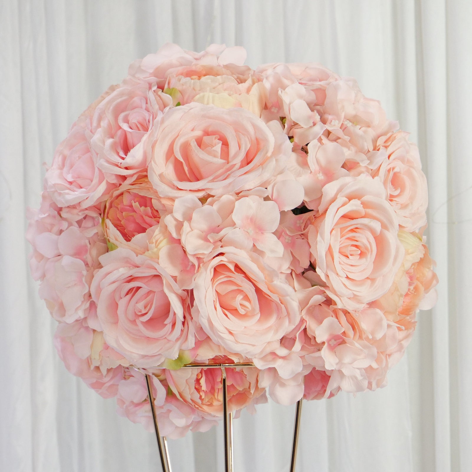 Location - Boule de fleurs Artificielles rose 35cm