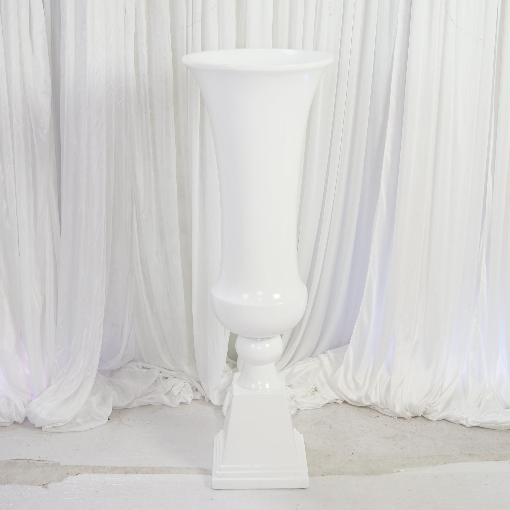 Location - Colonne Vase luxe blanc - 100 cm