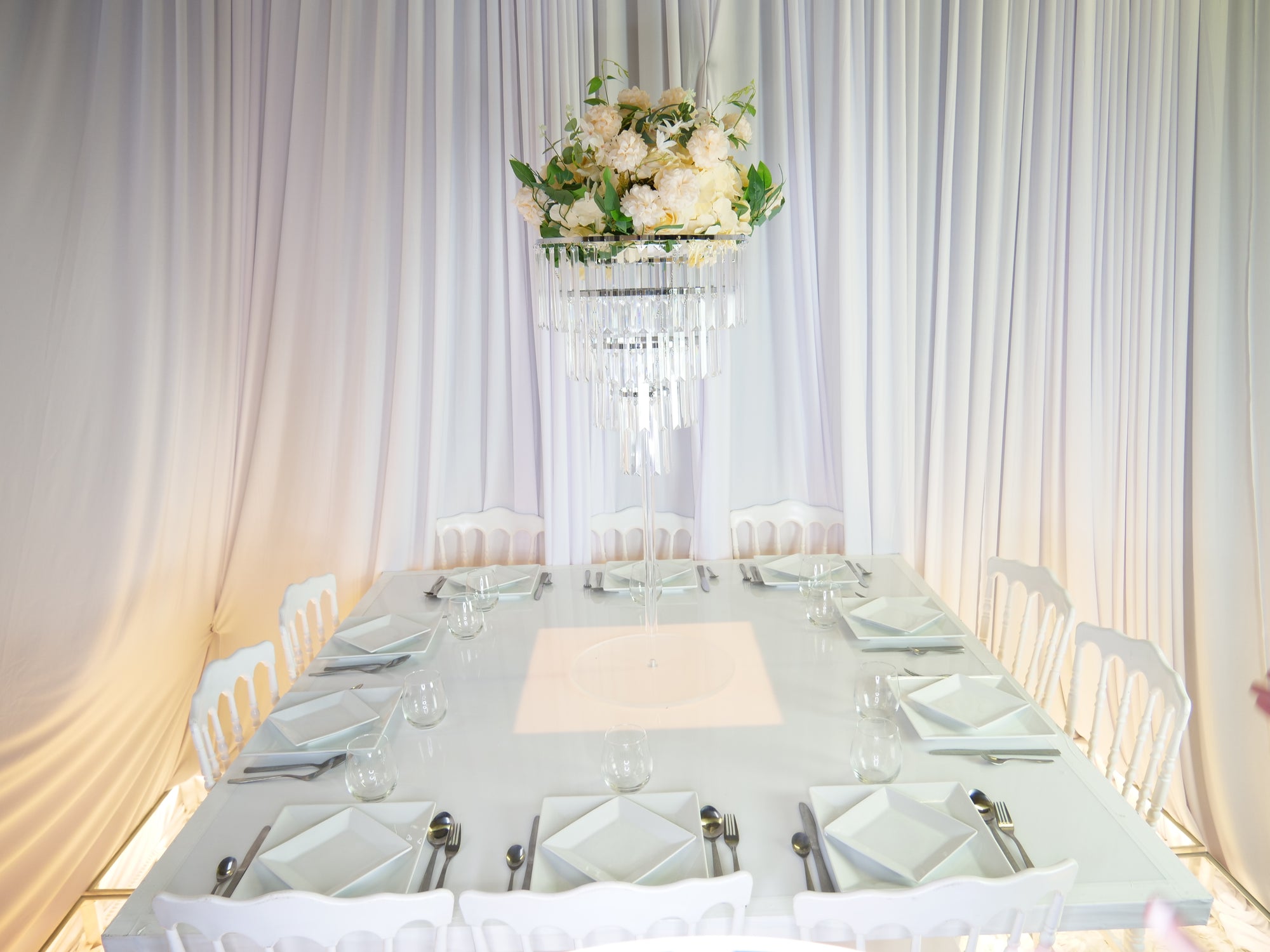 Location - [Table garnie PAP] Table lumineuse 10 personnes - Gala des Cieux