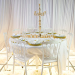 Location - [Table garnie PAP] Table garnie ronde 10 personnes - Harmonie Dorée