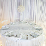 Location - [Table garnie PAP] Table garnie ronde 10 personnes - Reflet de Lune