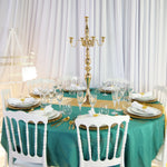 Location - [Table garnie PAP] Table garnie ronde 10 personnes - Olympe Nacré