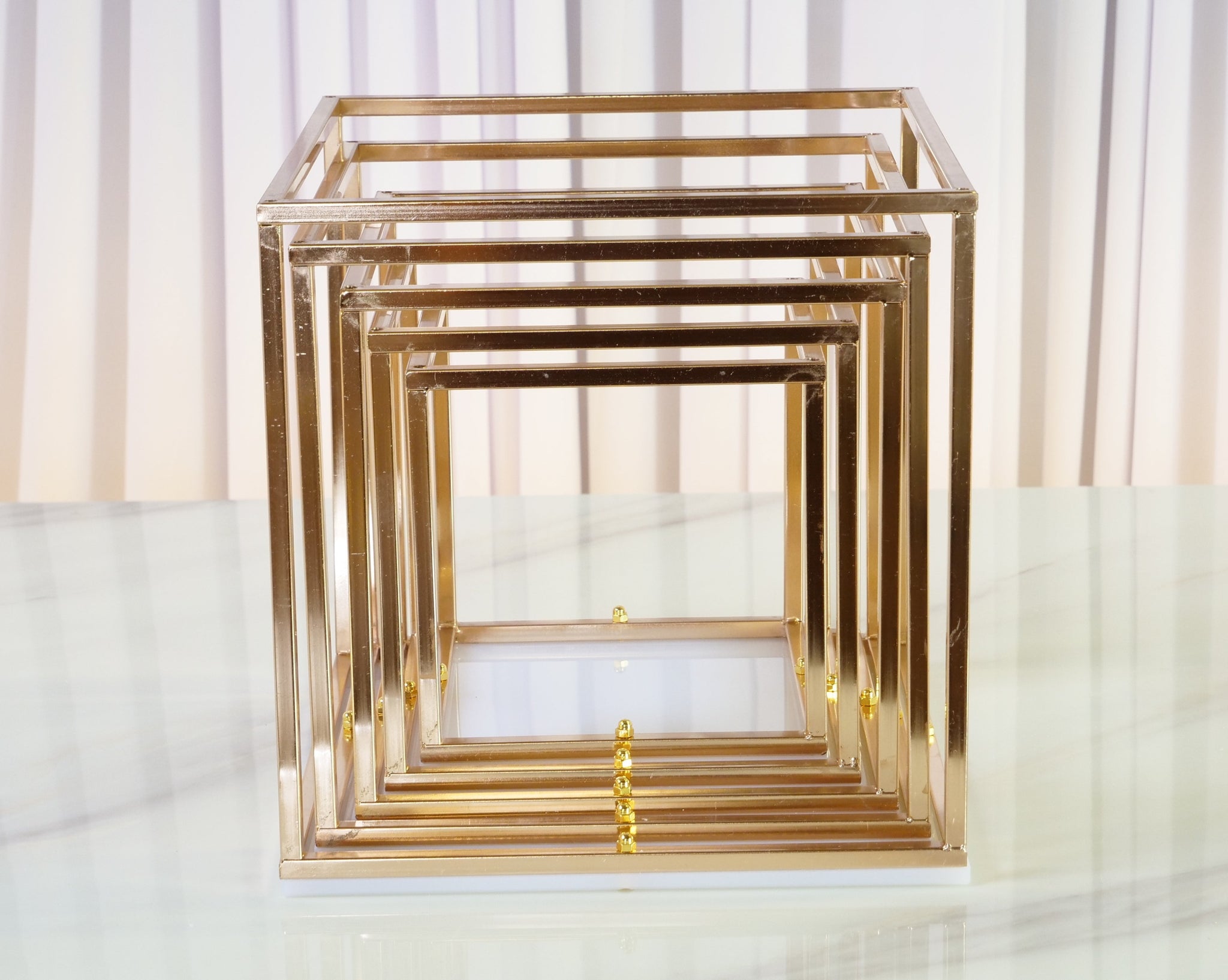 Location - Support pour buffet premium orné blanc - lot de 5