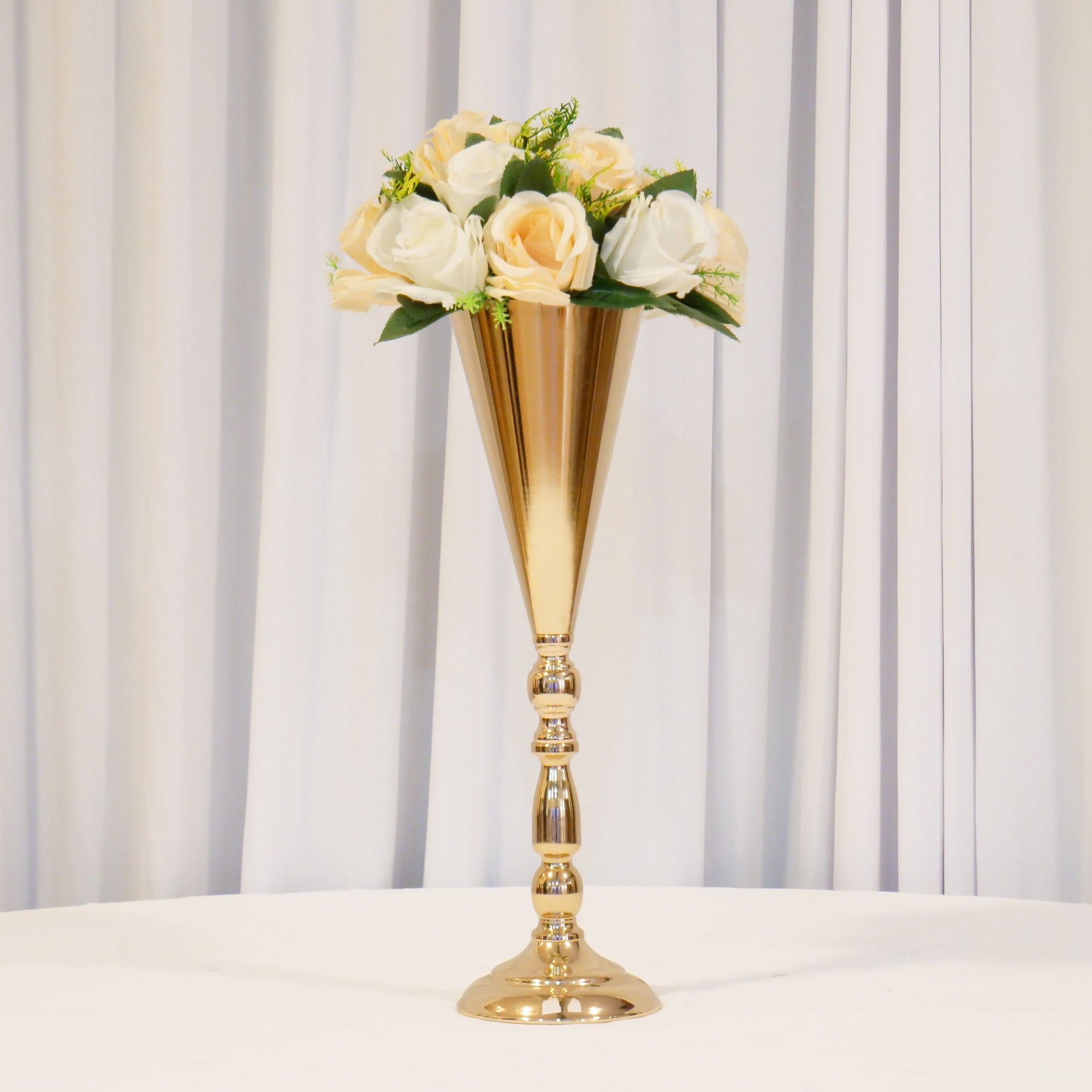 Location - Centre de table de mariage doré 42cm