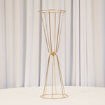 Location - Centre de table Vase Trompette À Fleurs doré 60cm