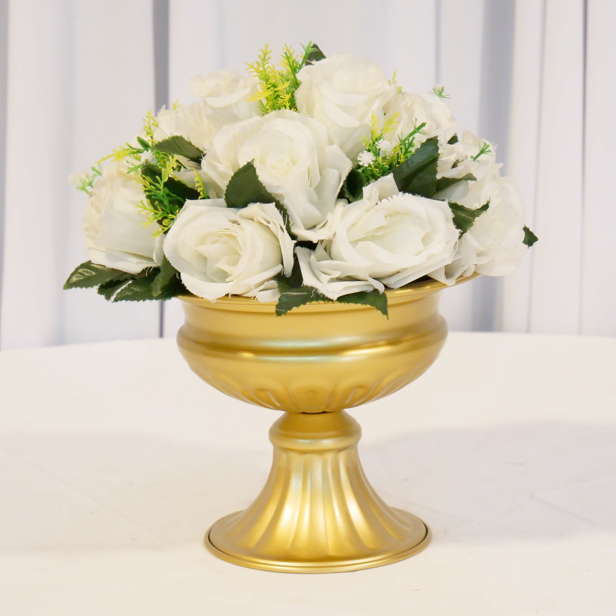 Location - Demi boule de fleurs Artificielles (15 Roses) blanc
