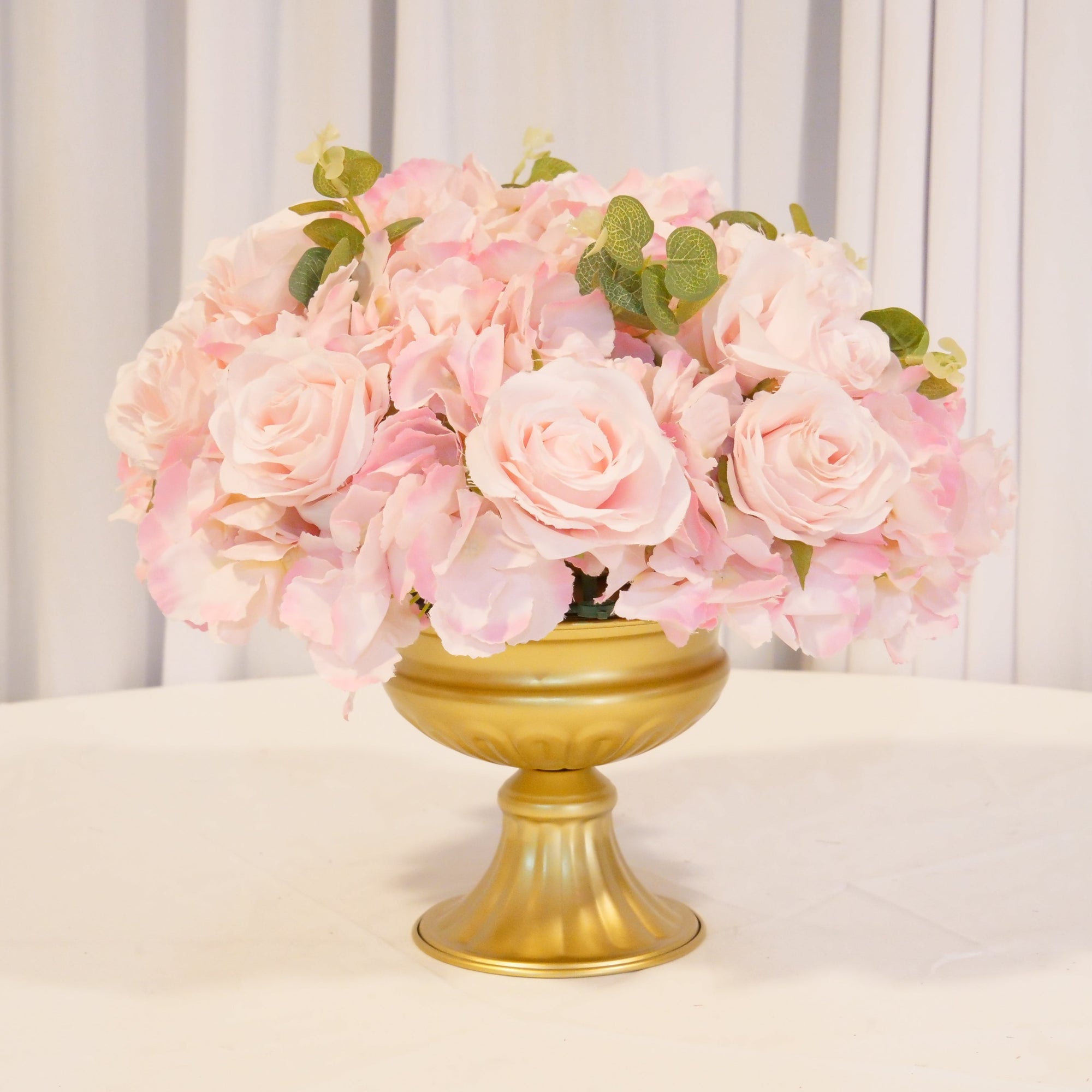 Location - Demi boule de fleurs Artificielles rose 40cm