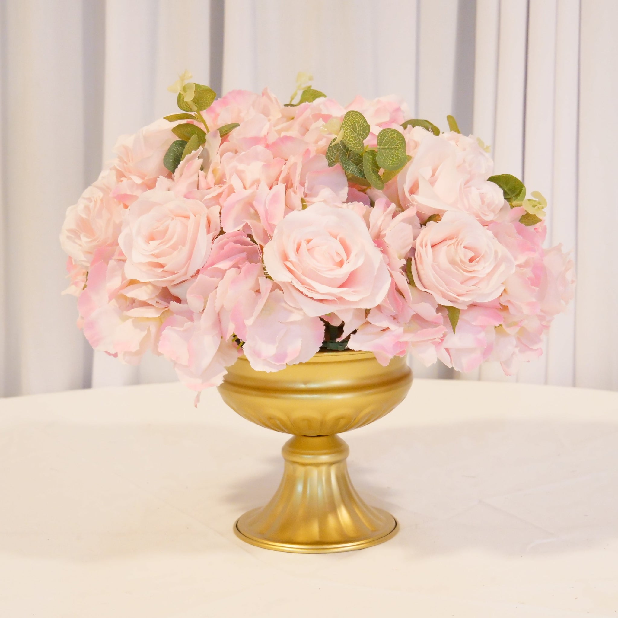 Location - Demi boule de fleurs Artificielles rose 40cm