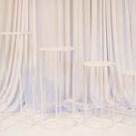 Location - Lot de 4 sellettes rondes en Métal de couleur blanc Premium