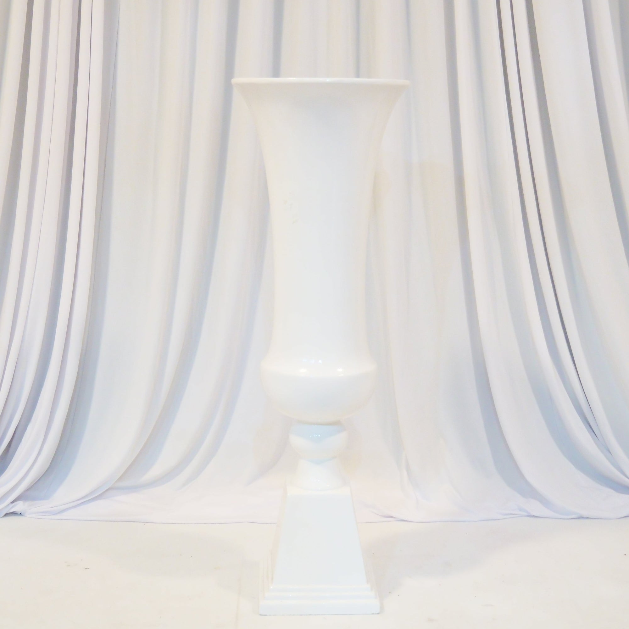 Location - Colonne Vase luxe blanc - 100 cm