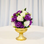 Location - Pleine boule de fleurs Artificielles blanc et violet