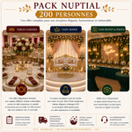 Location - Pack Nuptial Complet pour 200 Convives - Expérience Nuptiale Royale