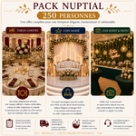 Location - Pack Nuptial Complet pour 250 Convives - Splendeur Inégalée