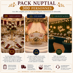 Location - Pack Nuptial Complet pour 300 Convives - Mariage Majestueux