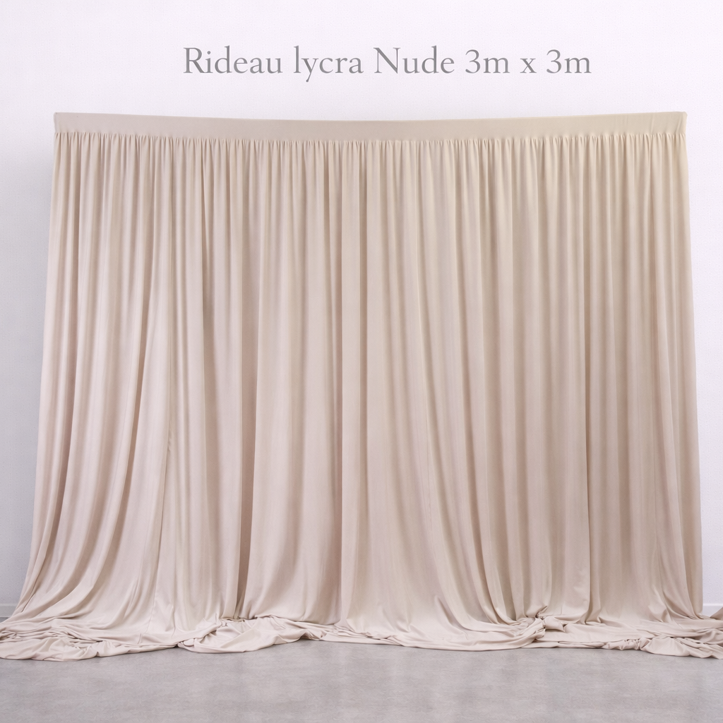 Location - Rideau lycra Nude 3m x 3m [RITDF3X3NUD]