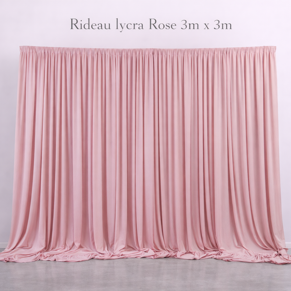 Location - Rideau lycra Rose 3m x 2m [RITDF3X3ROS]