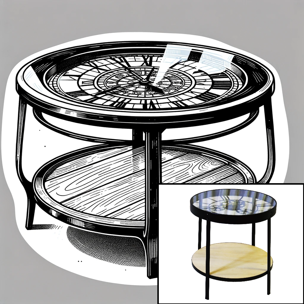 Location - Table basse Horloge Hermès